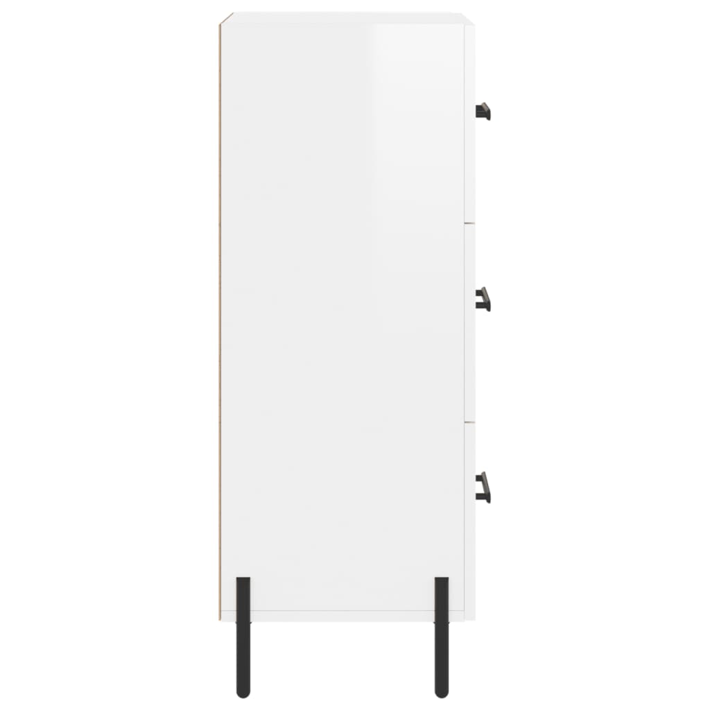 Skjenk Høyglans Hvit 34,5x34x90 cm