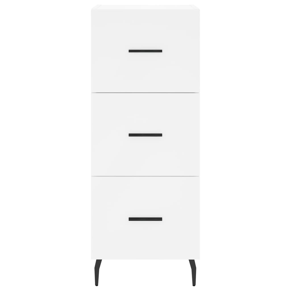 Skjenk hvit 34,5x34x90 cm konstruert tre