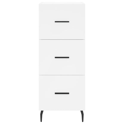 Skjenk hvit 34,5x34x90 cm konstruert tre