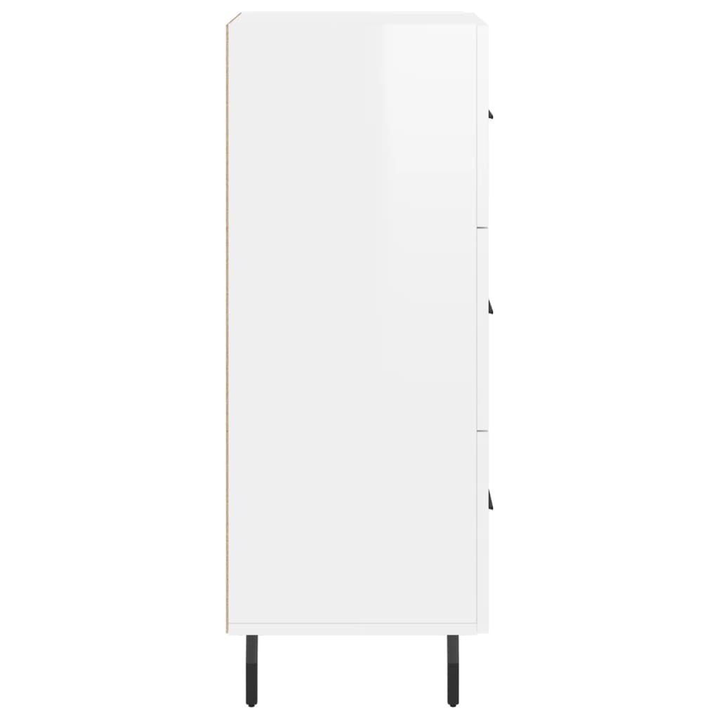 Skjenk Høyglans Hvit 34,5x34x90 cm