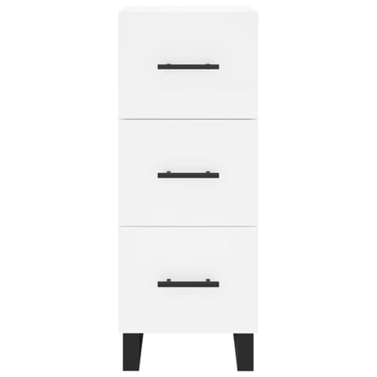 Skjenk hvit 34,5x34x90 cm konstruert tre