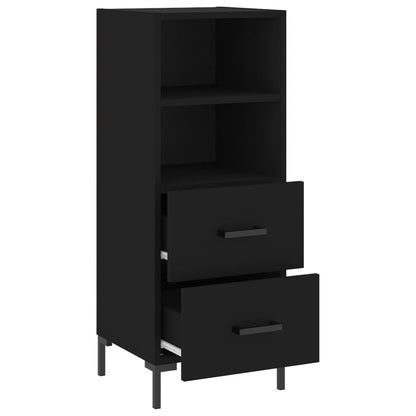 Skjenk svart 34,5x34x90 cm konstruert tre