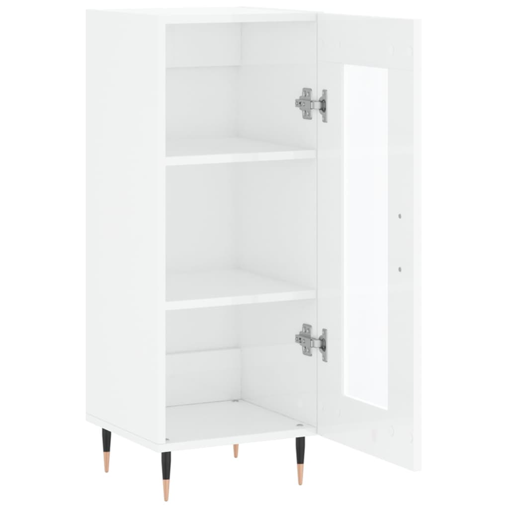 Skjenk Høyglans Hvit 34,5x34x90 cm