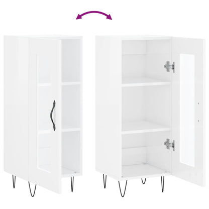 Skjenk Høyglans Hvit 34,5x34x90 cm