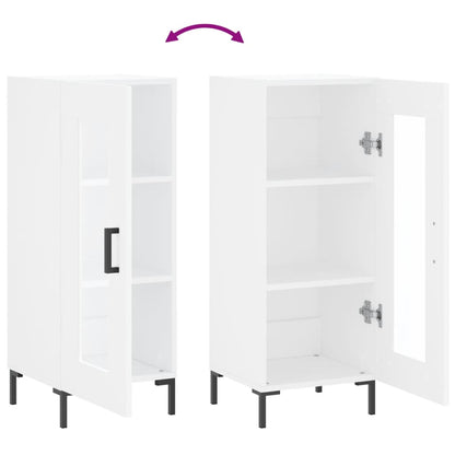 Skjenk hvit 34,5x34x90 cm konstruert tre