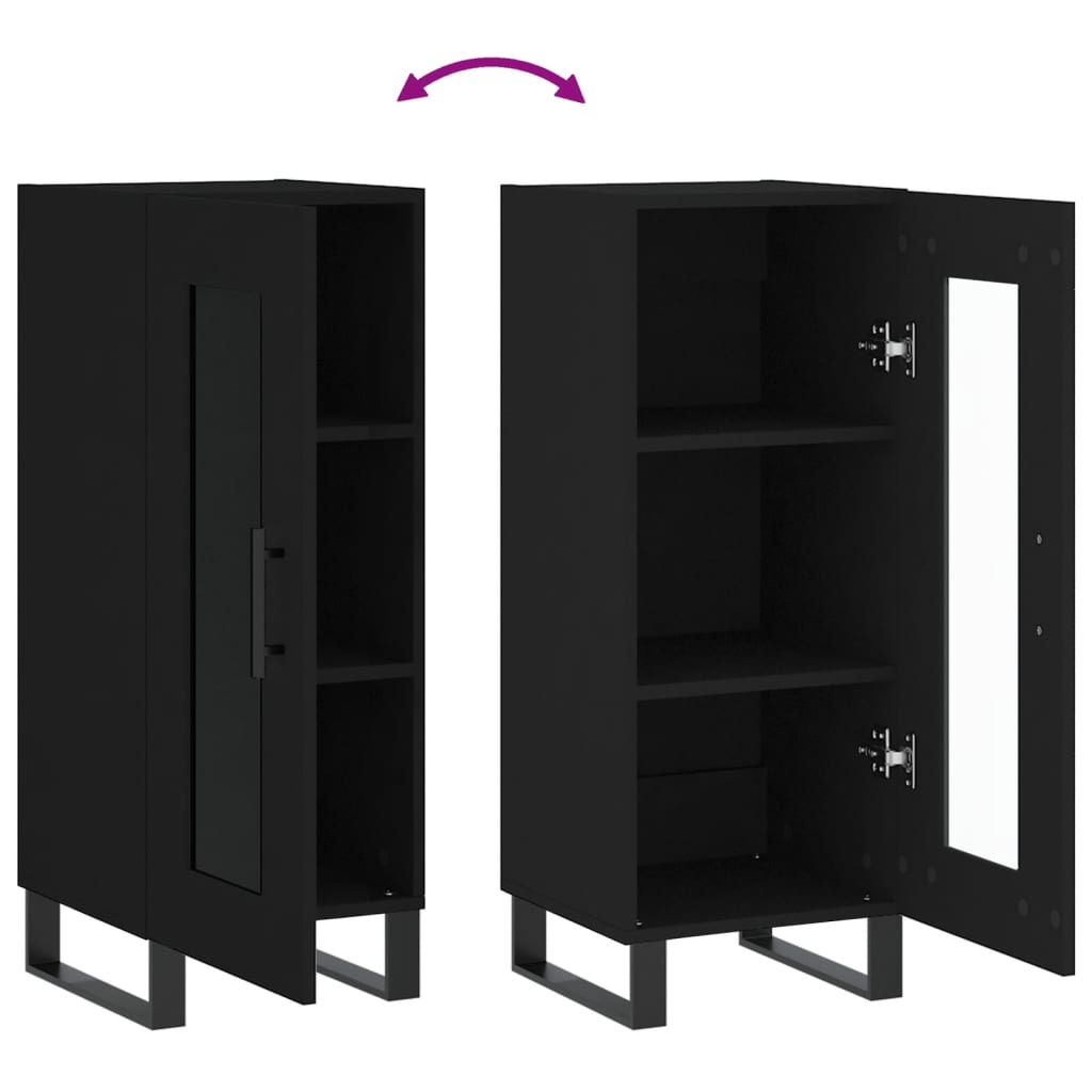 Skjenk Svart 34,5x34x90 cm