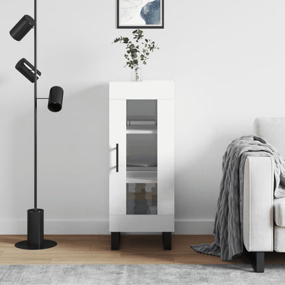 Skjenk Høyglans Hvit 34,5x34x90 cm