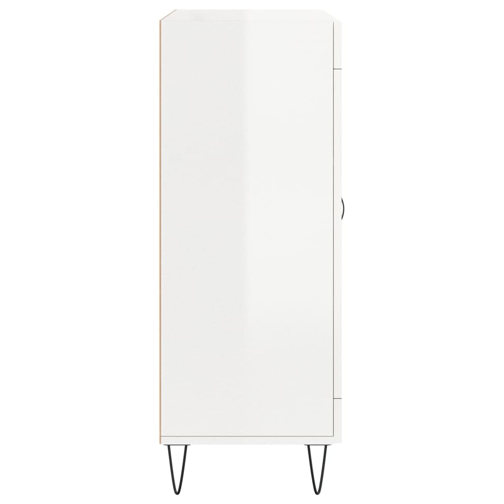 Skjenk Høyglans Hvit 69,5x34x90 cm