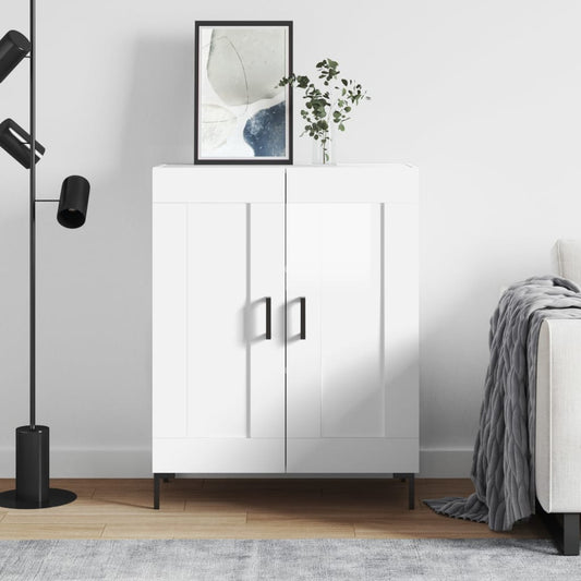 Skjenk Høyglans Hvit 69,5x34x90 cm