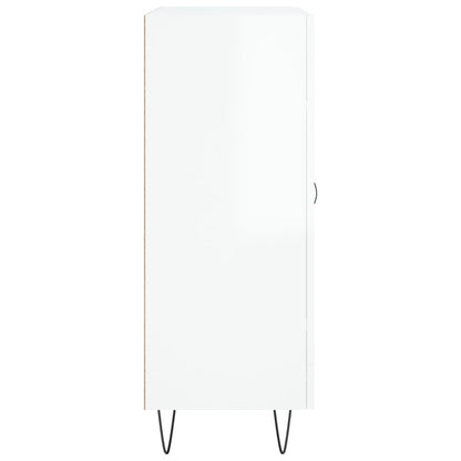 Skjenk Høyglans Hvit 69,5x34x90 cm