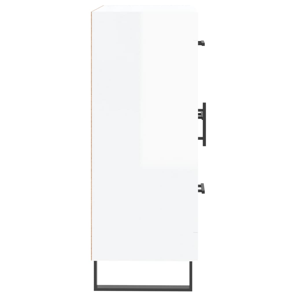 Skjenk Høyglans Hvit 69,5x34x90 cm