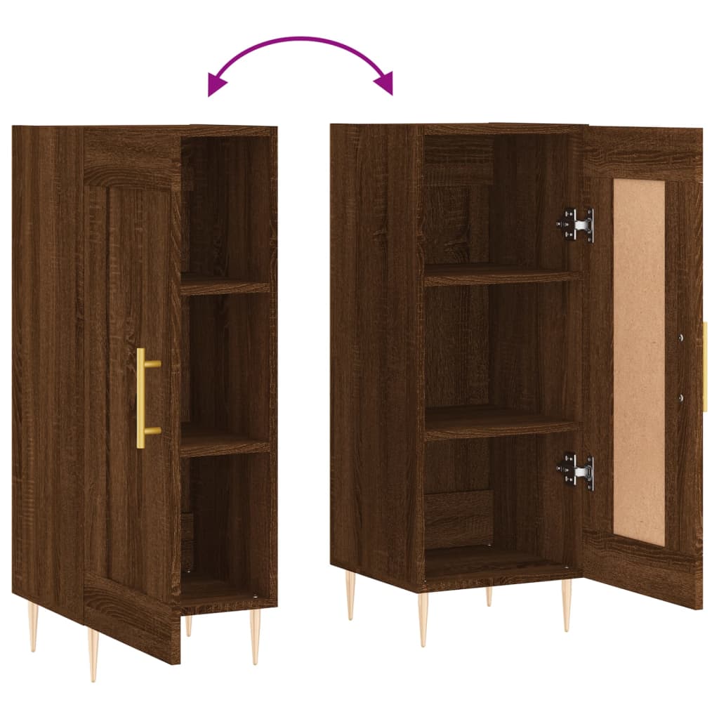 Skjenk Brun Eik 34,5x34x90 cm