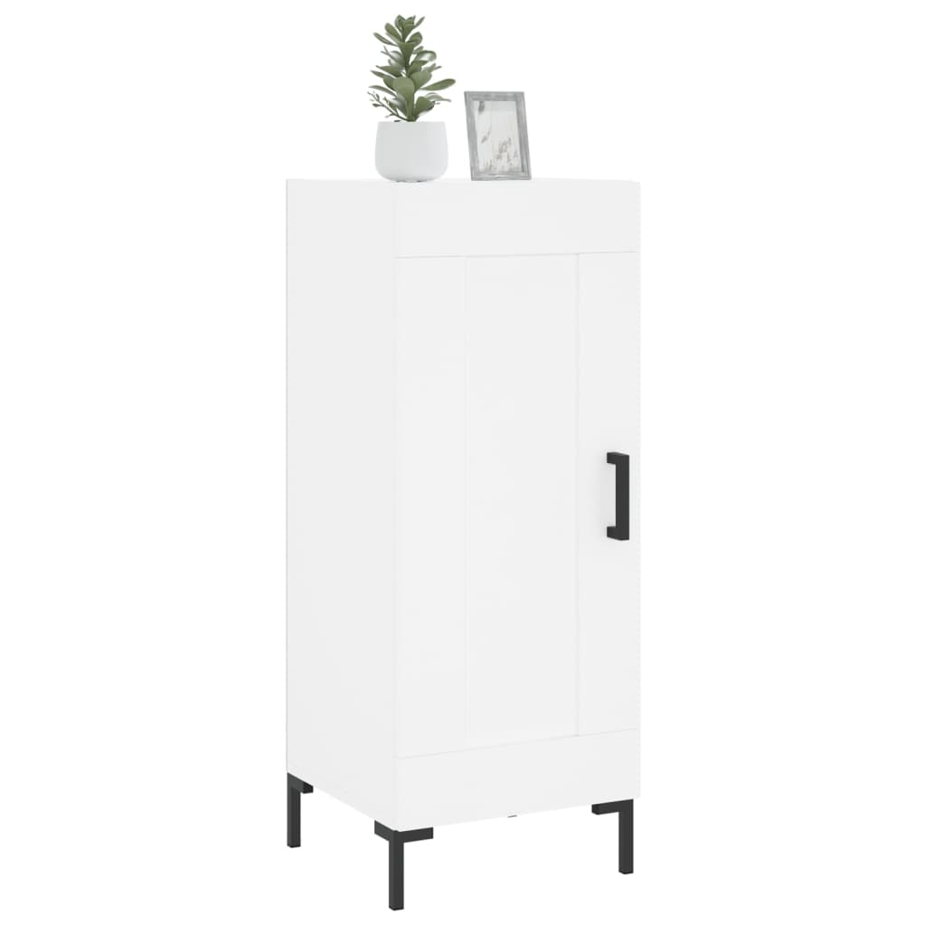 Skjenk hvit 34,5x34x90 cm konstruert tre