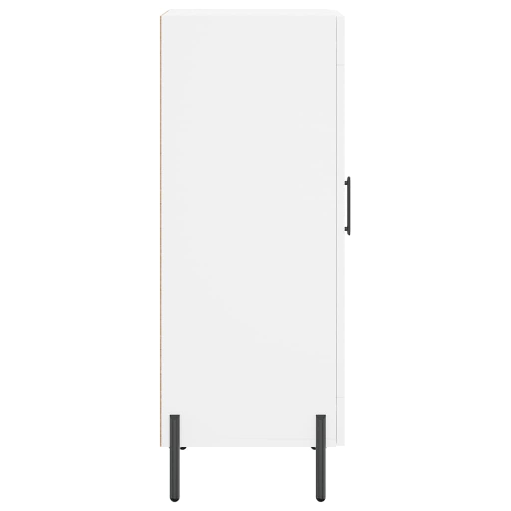 Skjenk hvit 34,5x34x90 cm konstruert tre