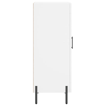 Skjenk hvit 34,5x34x90 cm konstruert tre