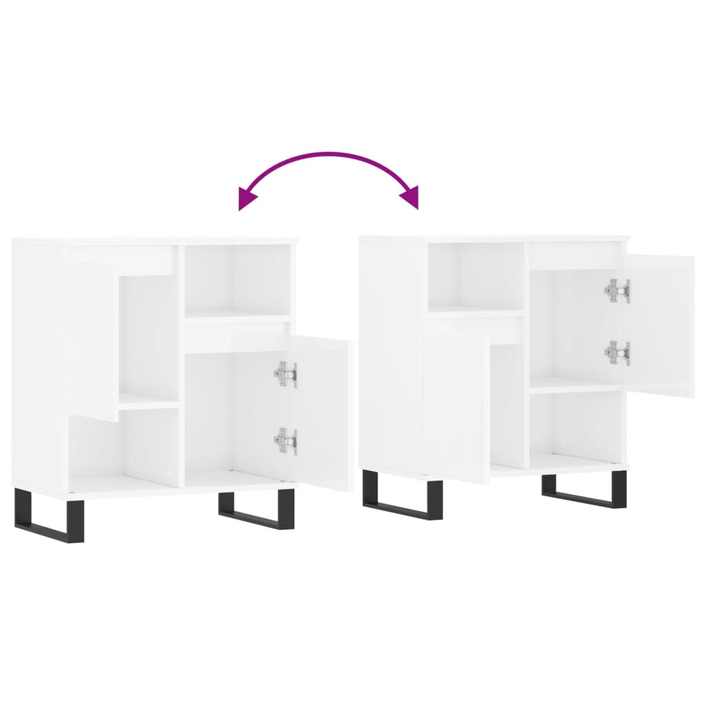 Skjenk Høyglans Hvit 60x35x70 cm