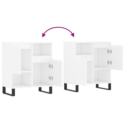 Skjenk Høyglans Hvit 60x35x70 cm