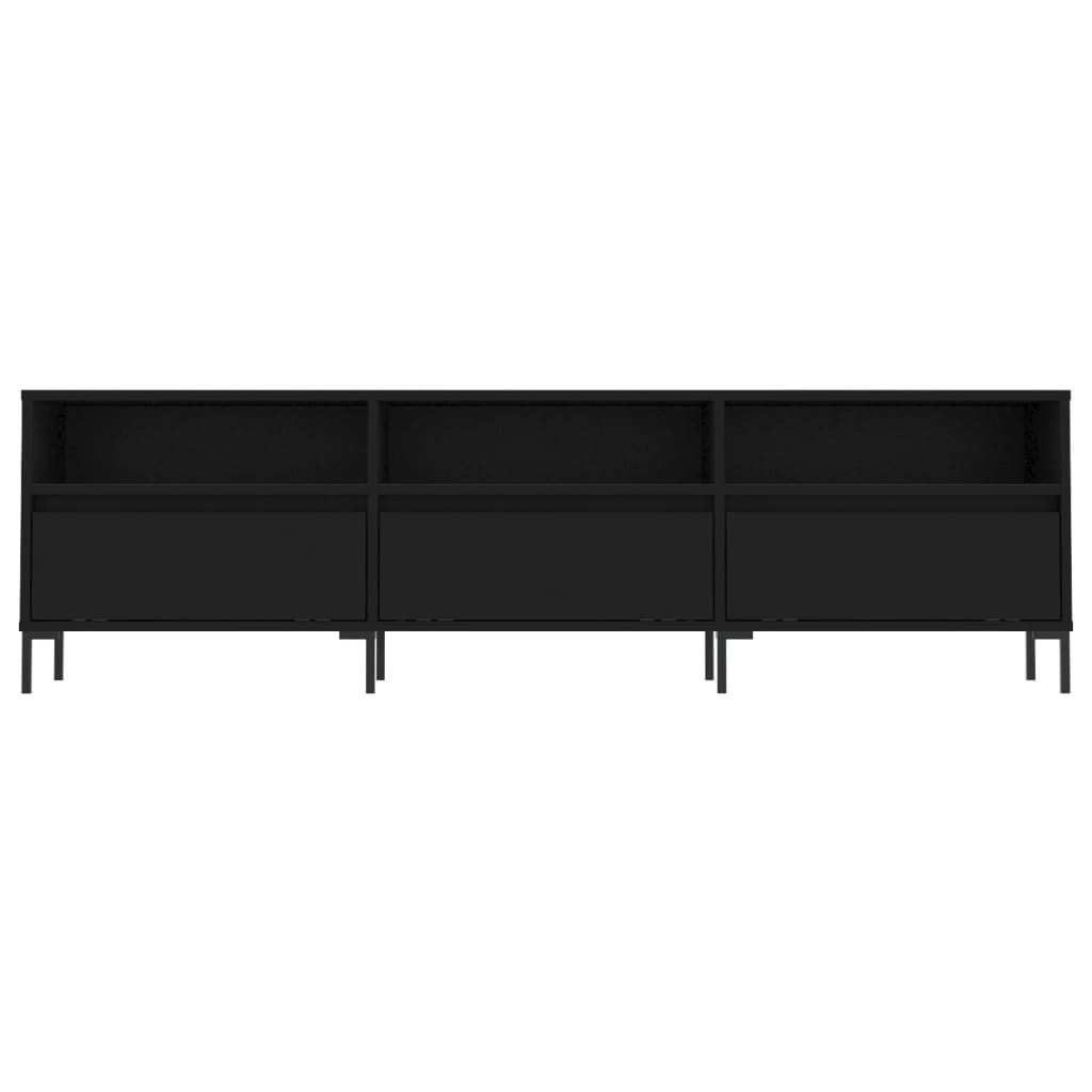 TV-benk svart 150x30x44,5 cm konstruert tre