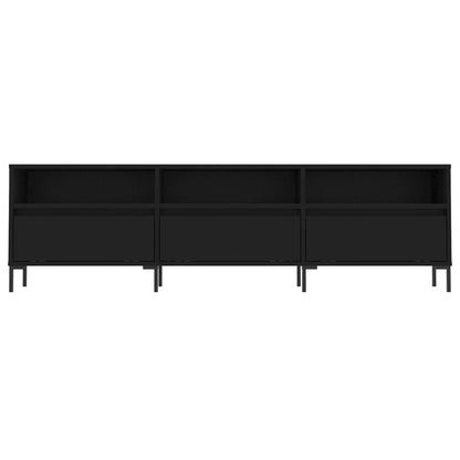 TV-benk svart 150x30x44,5 cm konstruert tre