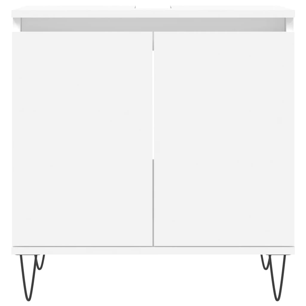 Baderomsservantskap hvit 58x33x60 cm konstruert tre