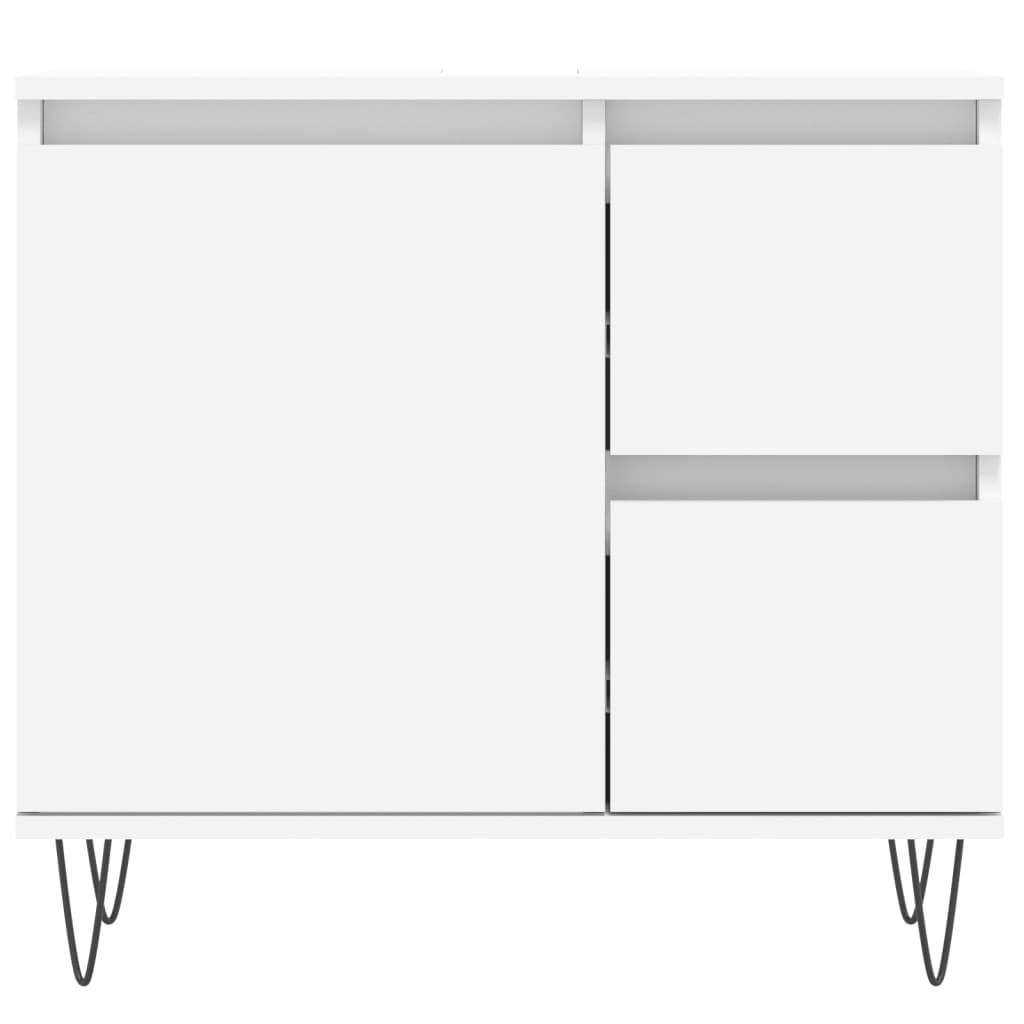 Baderomsskap hvit 65x33x60 cm konstruert tre