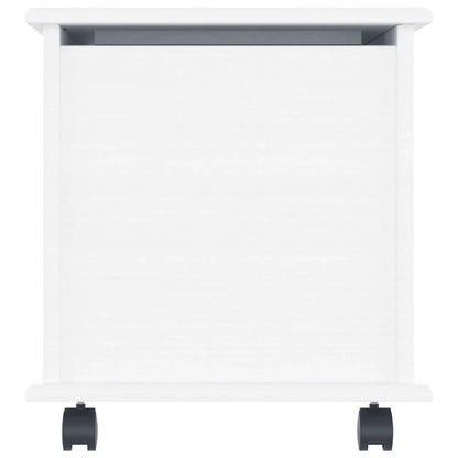 Oppbevaringskiste med hjul ALTA Hvit 73x39,5x43 cm heltre furu