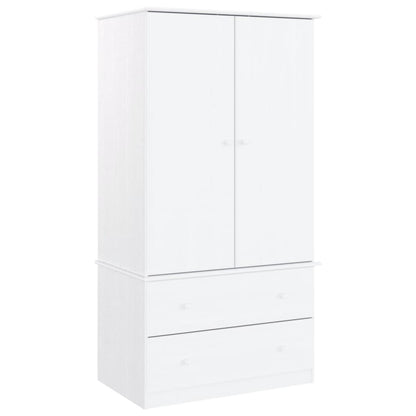 Skap Garderobe ALTA hvit 90x55x170 cm heltre furu