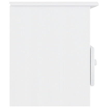 TV-Møbel Hvit TV-benk med skuffer ALTA 100x35x41 cm heltre furu