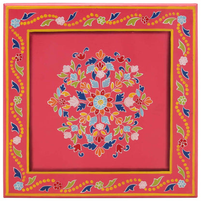 Salongbord Sofabord Tre rosa håndmalt heltre mango