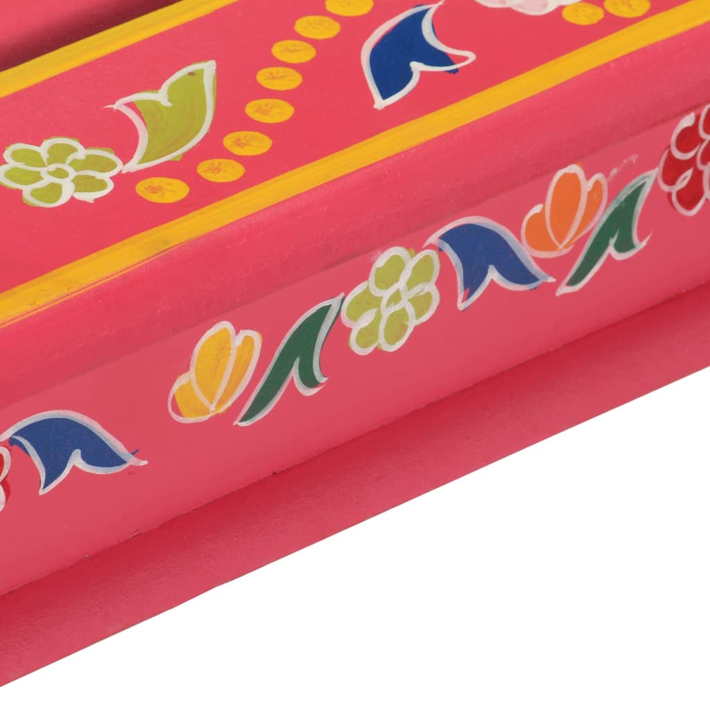 Salongbord Sofabord Tre rosa håndmalt heltre mango