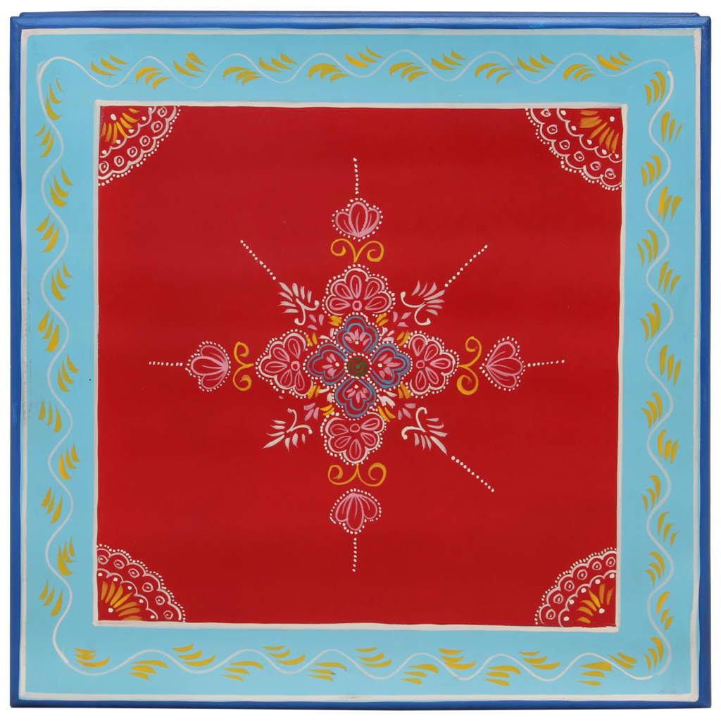 Salongbord Sofabord Tre rød håndmalt heltre mango