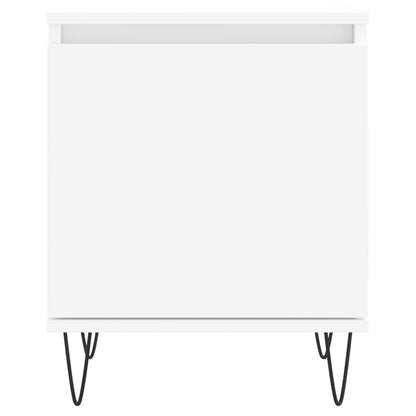 Nattbord 2 stk hvit 40x30x50 cm konstruert tre