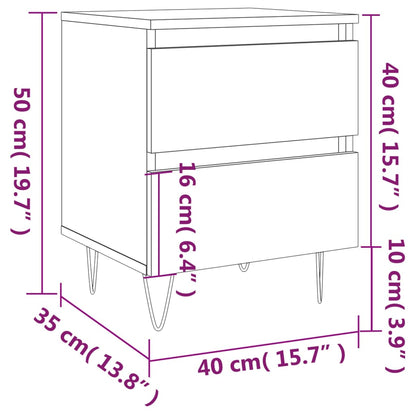 Nattbord Sengbord røkt eik 40x35x50 cm konstruert tre