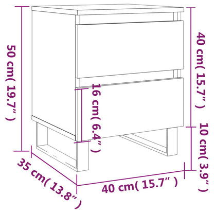 Nattbord Sengbord røkt eik 40x35x50 cm konstruert tre