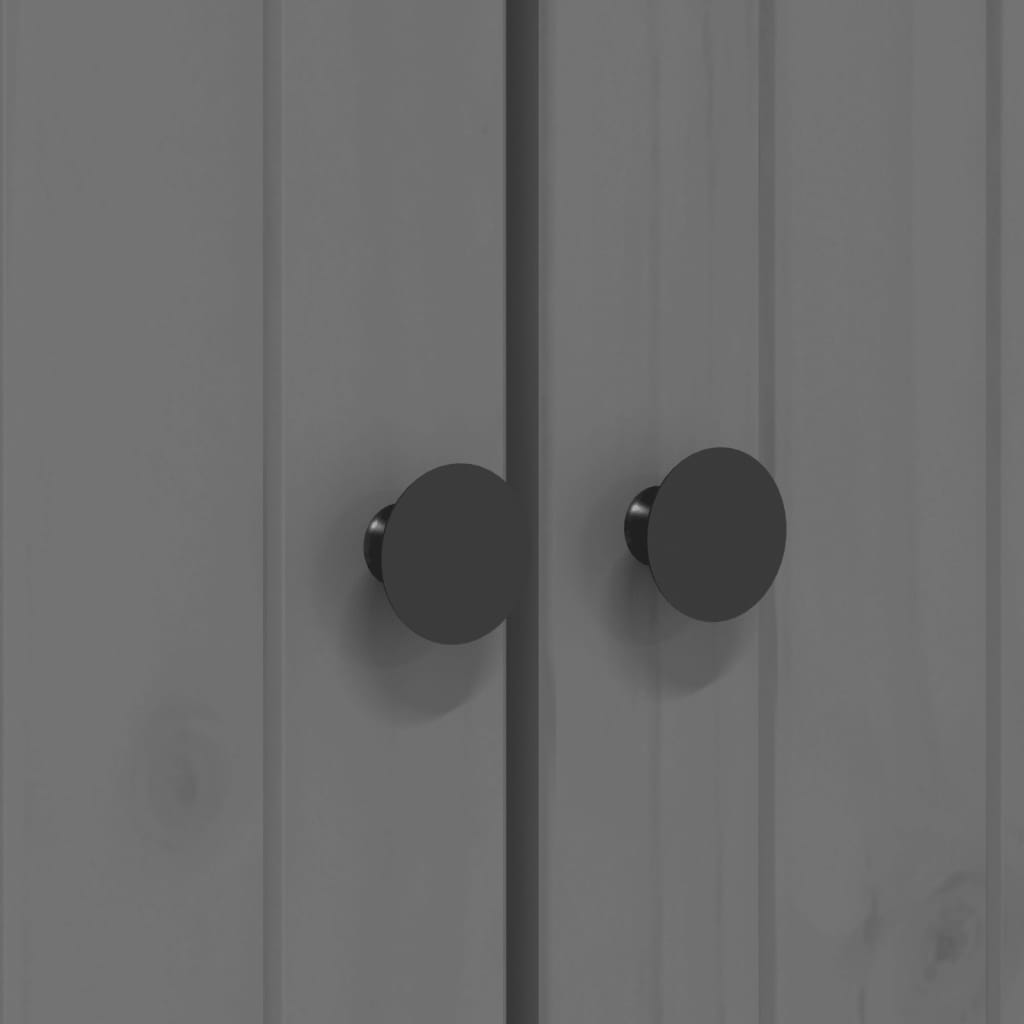 Bokhylle Grå BODO 82x40x173 cm heltre furu