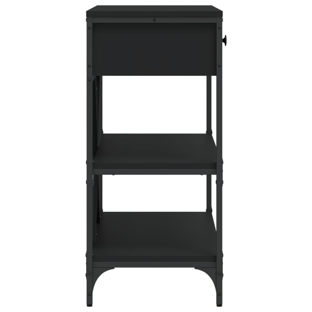 Avlastningsbord Konsollbord Svart med skuffer og hyller