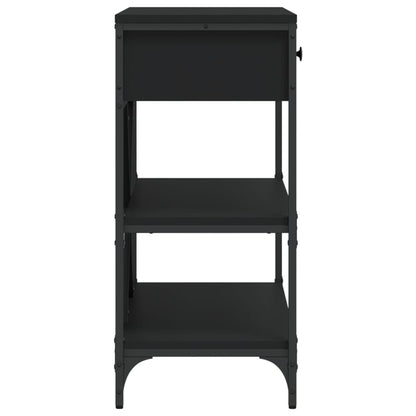 Avlastningsbord Konsollbord Svart med skuffer og hyller