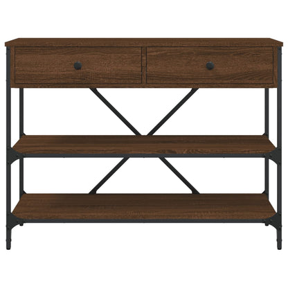 Avlastningsbord Konsollbord Brun Eik med skuffer og hyller