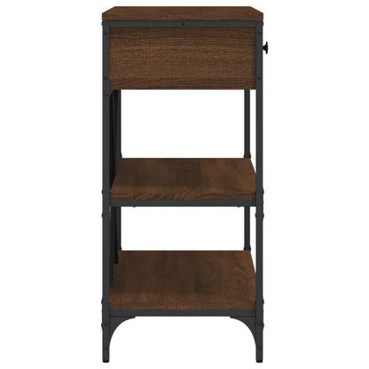 Avlastningsbord Konsollbord Brun Eik med skuffer og hyller