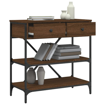 Avlastningsbord Konsollbord Brun Eik 75x34,5x75 cm