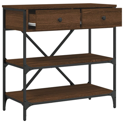 Avlastningsbord Konsollbord Brun Eik 75x34,5x75 cm