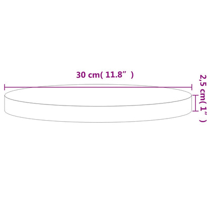 Bordplate Ø30x2,5 cm rund heltre bøketre