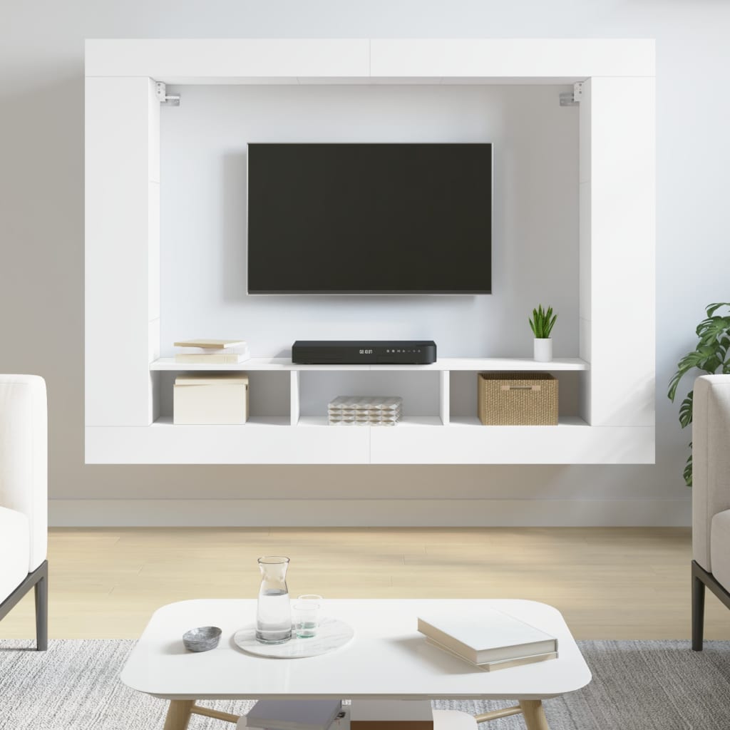 TV-Møbel Hvit TV-benk 152x22x113 cm