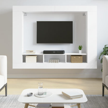 TV-Møbel Hvit TV-benk 152x22x113 cm