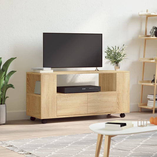 TV-benk sonoma eik 102x34,5x43 cm konstruert tre