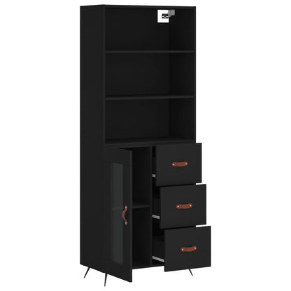 Skap Svart 69,5x34x180 cm