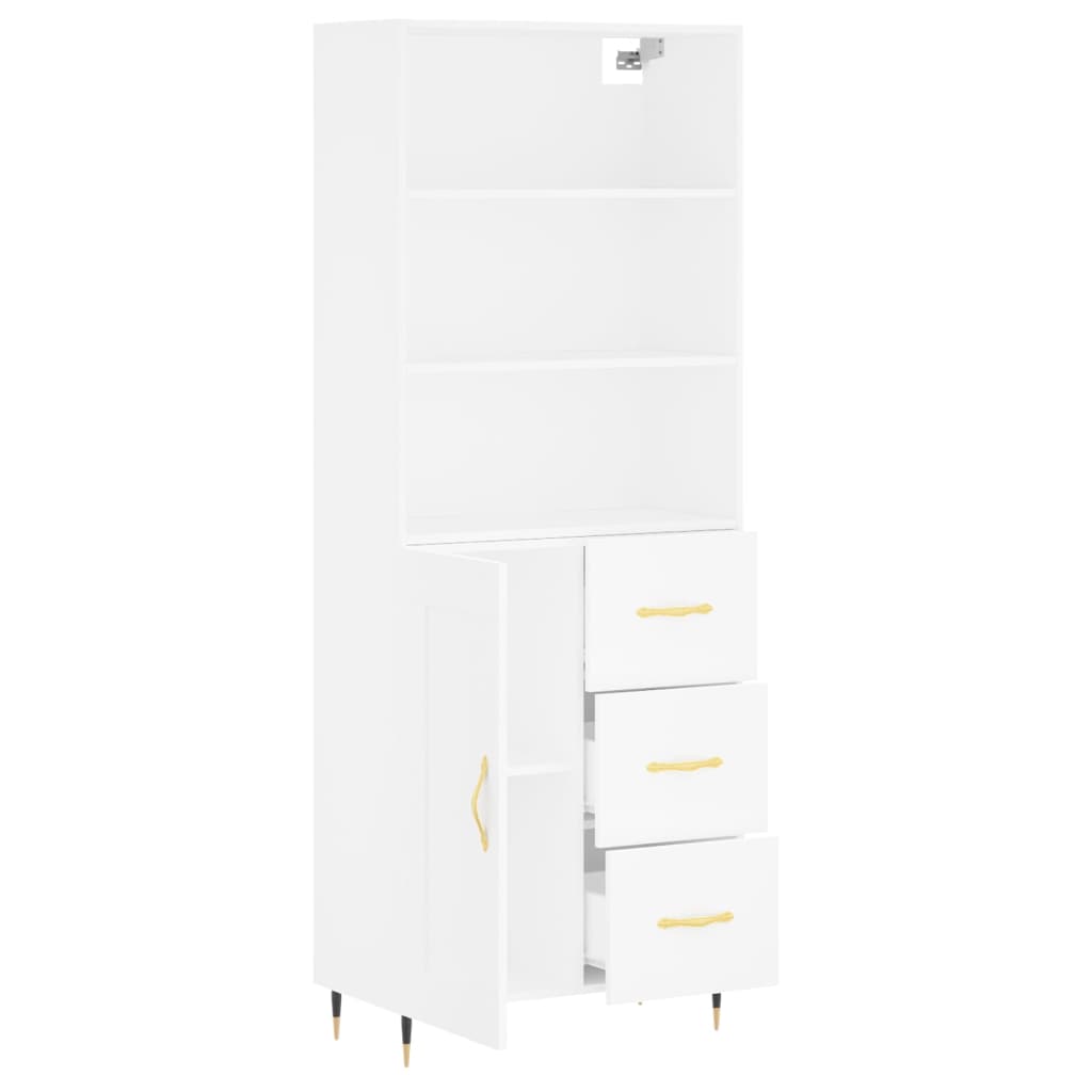 Skap Hvit 69,5x34x180 cm