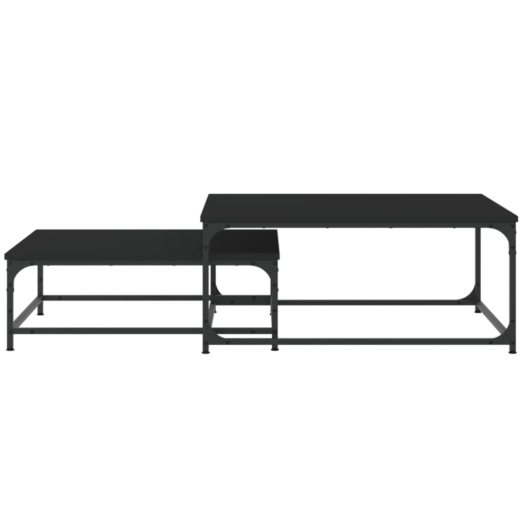 Salongbord Sofabord Svart Stablebare 2 stk