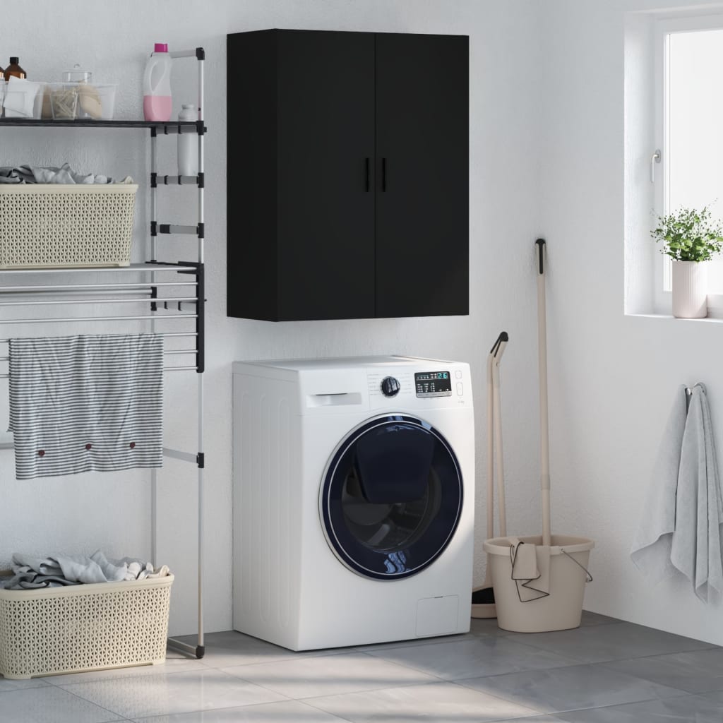 Veggskap Svart 69,5x34x90 cm