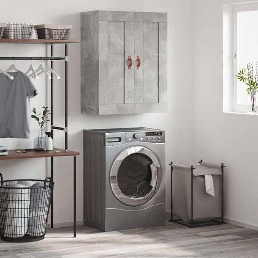 Veggskap Betonggrå 69,5x34x90 cm